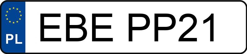 Numer rejestracyjny EBE PP21 posiada SUBARU Legacy 2.5 MR`10 E5 Comfort Aut. - EBEPP21