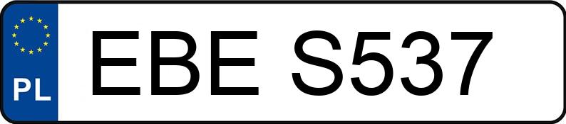Numer rejestracyjny EBE S537 posiada VOLKSWAGEN Golf IV 1.4 MR`97 Trendline - EBES537