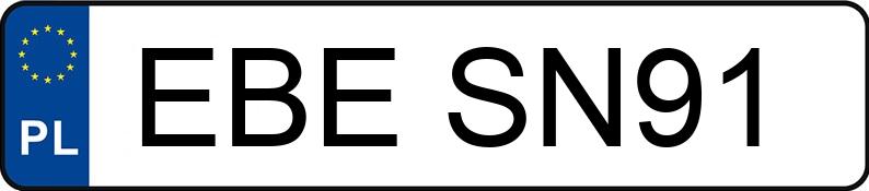 Numer rejestracyjny EBE SN91 posiada OPEL Vectra B 1.8i Kat. MR`95 CD Sport - EBESN91