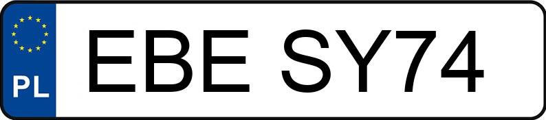 Numer rejestracyjny EBE SY74 posiada HONDA ACCORD - EBESY74 Numer rejestracyjny EBE SY74 posiada HONDA ACCORD - EBESY74