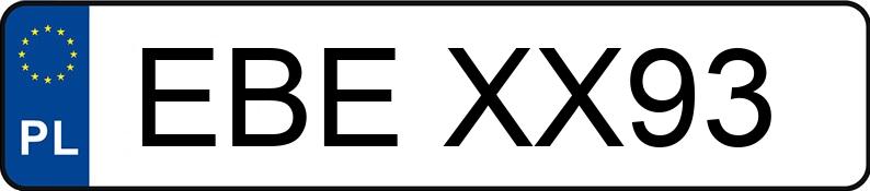 Numer rejestracyjny EBE XX93 posiada SAAB 9-3 Sport 1.8 MR`08 E4 t Linear - EBEXX93