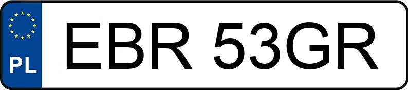 Numer rejestracyjny EBR 53GR posiada BMW 320 Diesel Kat. MR`01 E3 E46 320 Diesel Kat. MR`01 E3 E46 - EBR53GR