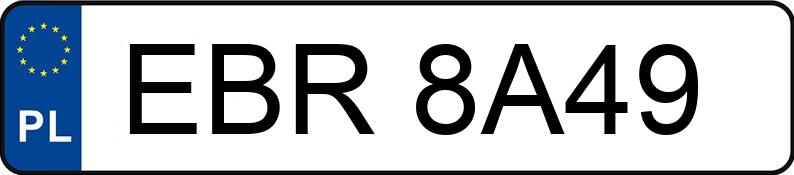 Numer rejestracyjny EBR 8A49 posiada MERCEDES-BENZ S 420 126 SEC - EBR8A49