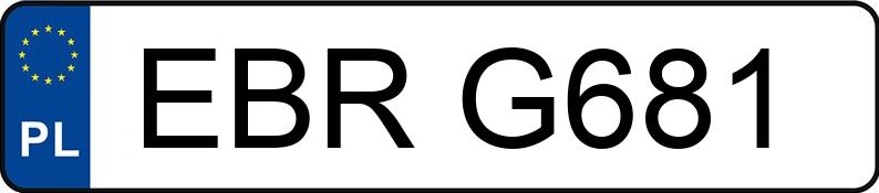 Numer rejestracyjny EBR G681 posiada AUDI  - EBRG681