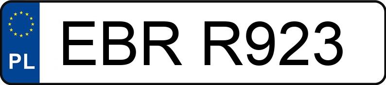 Numer rejestracyjny EBR R923 posiada VOLKSWAGEN PASSAT - EBRR923