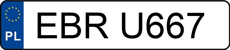 Numer rejestracyjny EBR U667 posiada URSUS C 330 - EBRU667