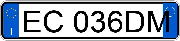 Numer rejestracyjny EC036DM posiada SUZUKI Alto