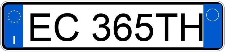 Numer rejestracyjny EC365TH posiada ALFA ROMEO 159