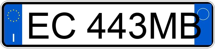 Numer rejestracyjny EC443MB posiada FIAT 500