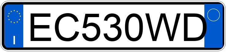 Numer rejestracyjny EC530WD posiada ALFA ROMEO MiTo Numer rejestracyjny EC530WD posiada ALFA ROMEO MiTo