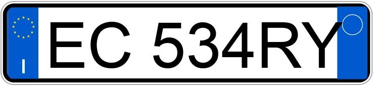 Numer rejestracyjny EC534RY posiada  Golf