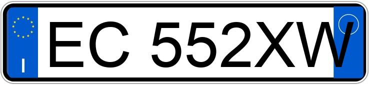 Numer rejestracyjny EC552XW posiada ALFA ROMEO Giulietta