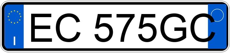 Numer rejestracyjny EC575GC posiada VOLKSWAGEN Golf 5a serie