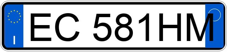 Numer rejestracyjny EC581HM posiada LANCIA Musa 2a serie