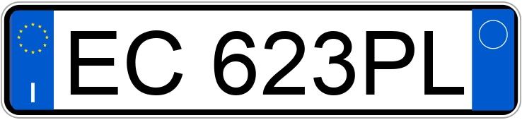 Numer rejestracyjny EC623PL posiada FIAT Panda 2a serie