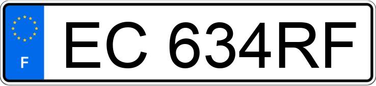 Registreringsnummeret EC634RF har AUDI A1