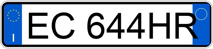 Numer rejestracyjny EC644HR posiada PEUGEOT 206