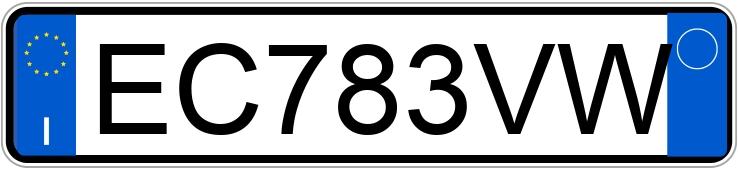 Numer rejestracyjny EC783VW posiada OPEL Zafira 2a serie