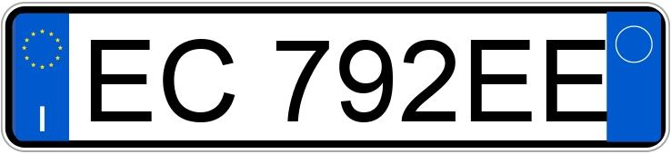 Il numero di registrazione EC792EE ha FIAT Croma