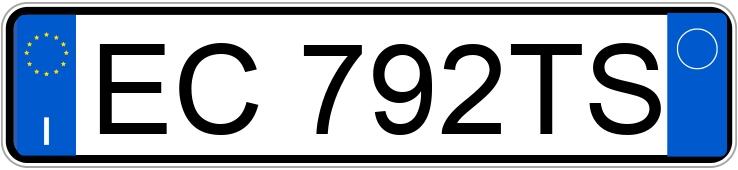 Numer rejestracyjny EC792TS posiada LANCIA Ypsilon 2a serie