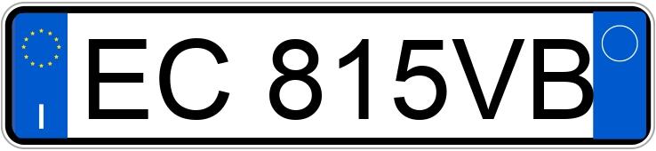 Numer rejestracyjny EC815VB posiada LANCIA Ypsilon 2a serie