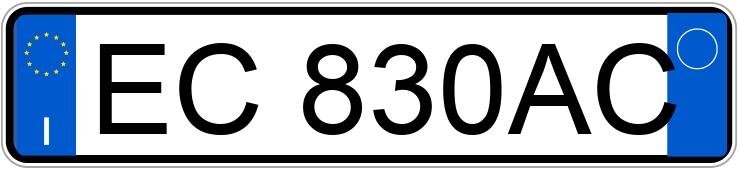 Numer rejestracyjny EC830AC posiada FIAT Panda 2a serie Numer rejestracyjny EC830AC posiada FIAT Panda 2a serie
