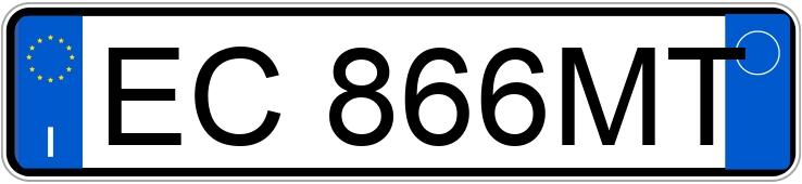 Numer rejestracyjny EC866MT posiada FIAT 500