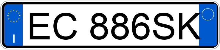 Numer rejestracyjny EC886SK posiada TOYOTA Yaris 2a serie