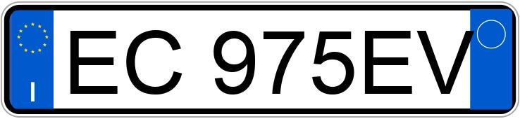 Numer rejestracyjny EC975EV posiada FIAT Panda 2a serie