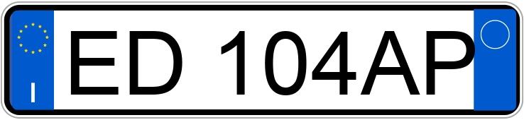 Numer rejestracyjny ED104AP posiada ALFA ROMEO MiTo