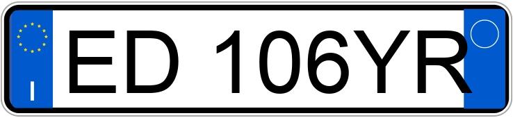 Numer rejestracyjny ED106YR posiada SMART city coupe-cabrio