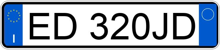 Numer rejestracyjny ED320JD posiada FIAT Panda 2a serie