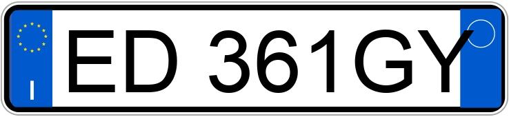 Numer rejestracyjny ED361GY posiada BMW Serie 1