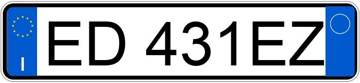 Numer rejestracyjny ED431EZ posiada FIAT 500