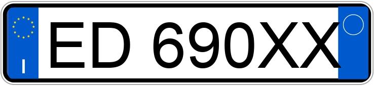 Numer rejestracyjny ED690XX posiada LANCIA Ypsilon 2a serie