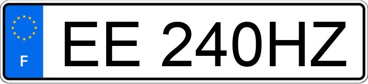 Numer rejestracyjny EE240HZ posiada PEUGEOT 206