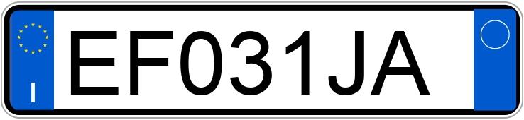 Numer rejestracyjny EF031JA posiada AUDI A3 2a serie