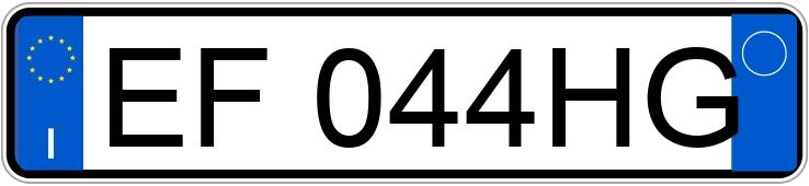 Numer rejestracyjny EF044HG posiada OPEL Agila 2a serie