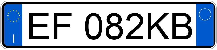 Le numéro d’enregistrement EF082KB a ALFA ROMEO Giulietta