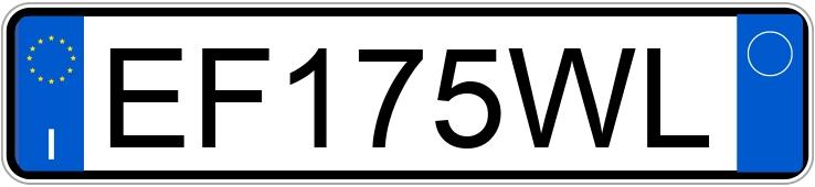 Numer rejestracyjny EF175WL posiada FIAT Panda 2a serie