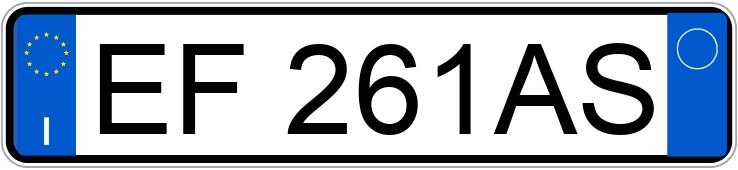 Numer rejestracyjny EF261AS posiada LANCIA Ypsilon 2a serie