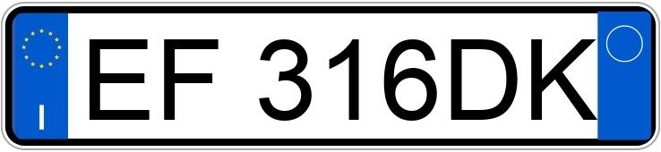 Numer rejestracyjny EF316DK posiada FIAT Grande Punto