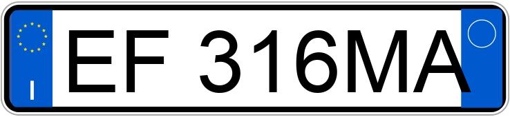 Numer rejestracyjny EF316MA posiada DACIA Sandero 1a serie