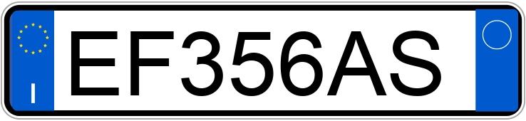 Numer rejestracyjny EF356AS posiada LANCIA Ypsilon 2a serie