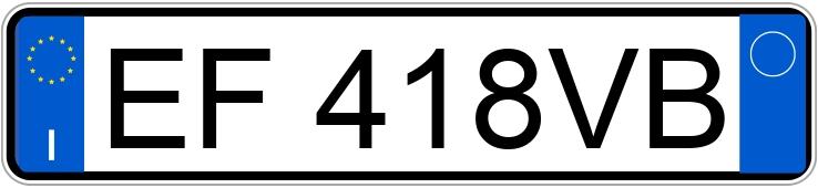 Numer rejestracyjny EF418VB posiada FIAT Panda 2a serie Numer rejestracyjny EF418VB posiada FIAT Panda 2a serie