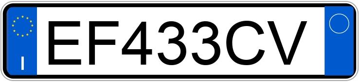 Numer rejestracyjny EF433CV posiada ALFA ROMEO Giulietta