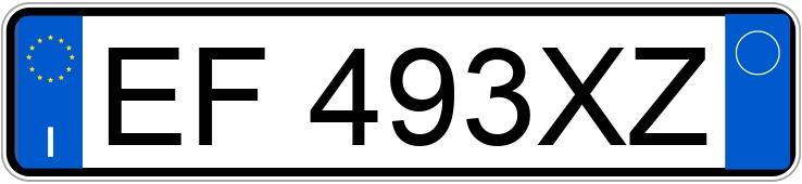 Numer rejestracyjny EF493XZ posiada FORD Focus 2a serie