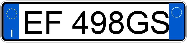 Numer rejestracyjny EF498GS posiada MERCEDES Classe A