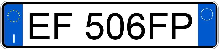 Numer rejestracyjny EF506FP posiada BMW Serie 5