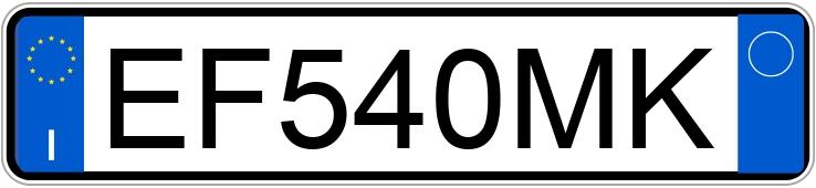 Numer rejestracyjny EF540MK posiada VOLKSWAGEN Golf 6a serie